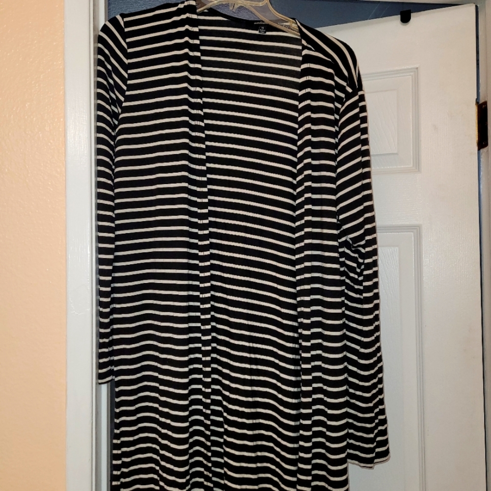Long open cardigan sweater